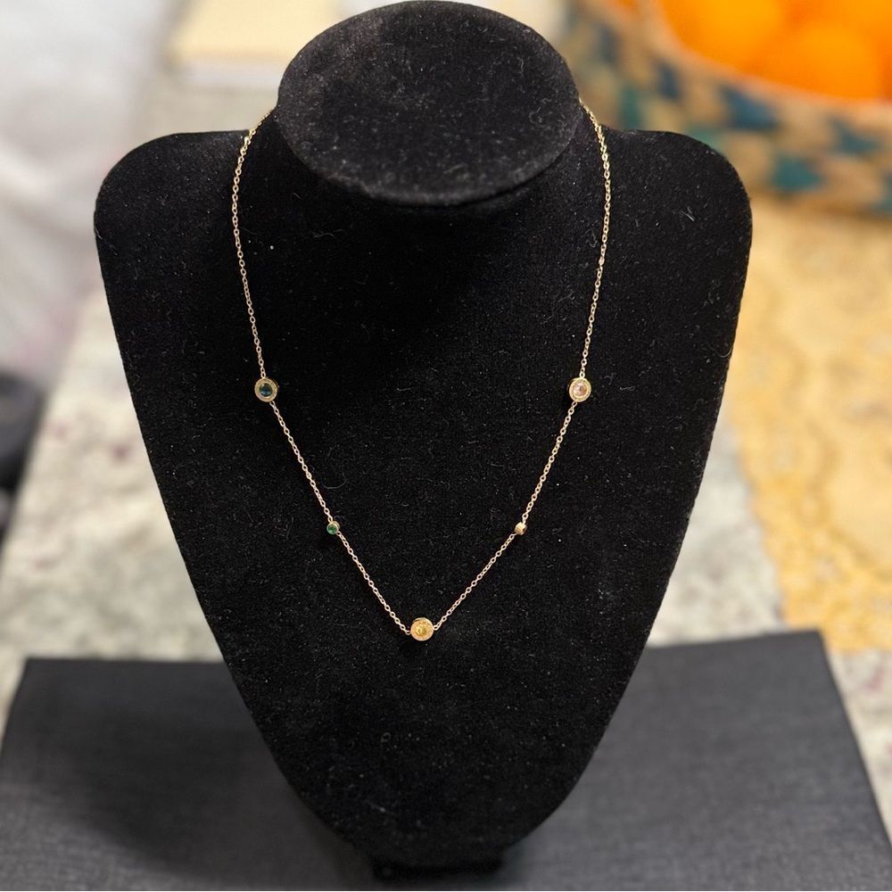 Nordstrom Gold Necklace with Gem Details